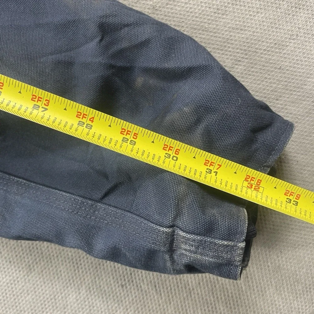 Carhartt Quilted Lined Jacket Mens Large Blue Work Canvas‎ Barn Coat C003 DNY